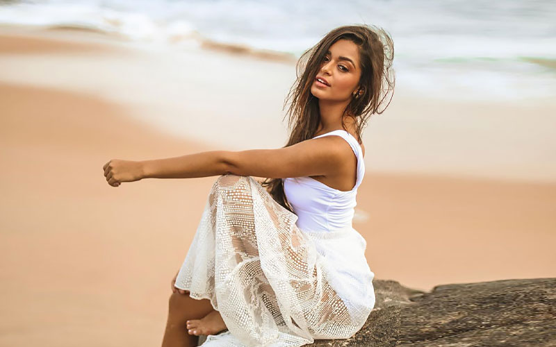 beautiful turkish bride on hill