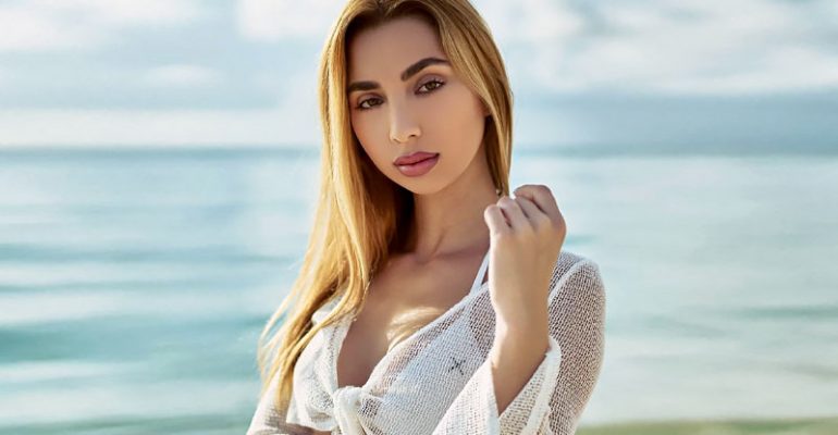 tadjik mail order bride on beach